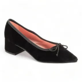 49274 - Black Velvet Heel for Teen/Women by Pretty Ballerinas