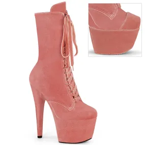 ADORE-1045VEL Pleaser Dusty Pink Velvet Sexy Platform Shoes (Pole Dancing Heels)