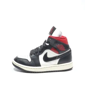 Air Jordan High-Top Sneakers Leather Black Color For Women
