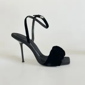Alexander Wang velvet Julie Scrunchie ankle strap sandals, 38