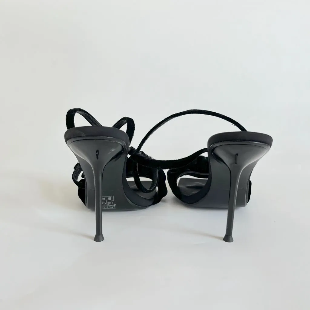 Alexander Wang velvet Julie Scrunchie ankle strap sandals, 38