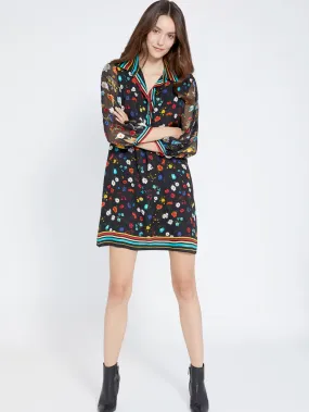 Alice   Olivia - Lalita Collared Blouson Sleeve Dress in Botanical Ditsy