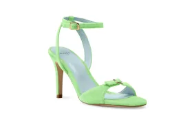 ANNA HIGH HEELS SANDALS - KIWI GREEN VELVET