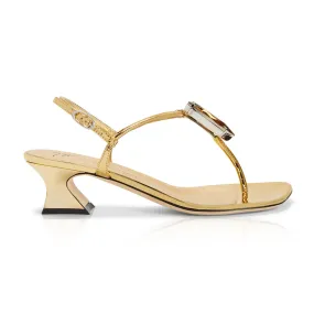 Anthonia Gem Thong Mid Heel Sandal