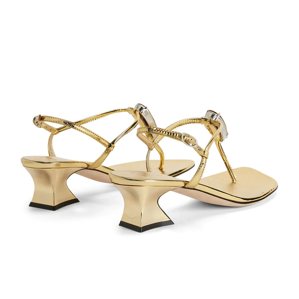 Anthonia Gem Thong Mid Heel Sandal