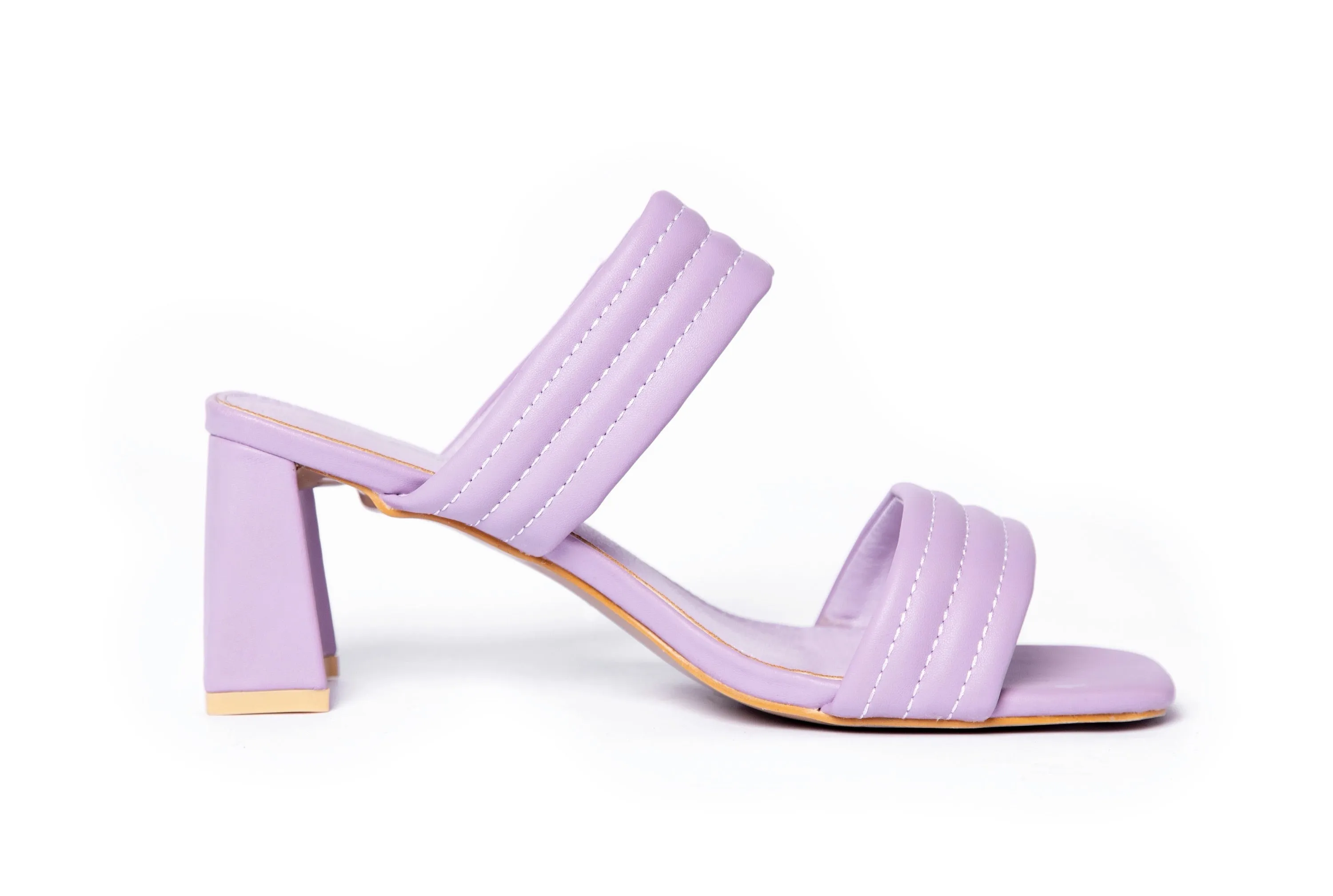 BAMBI  strap chunky heels - Sandal Heels - Purple