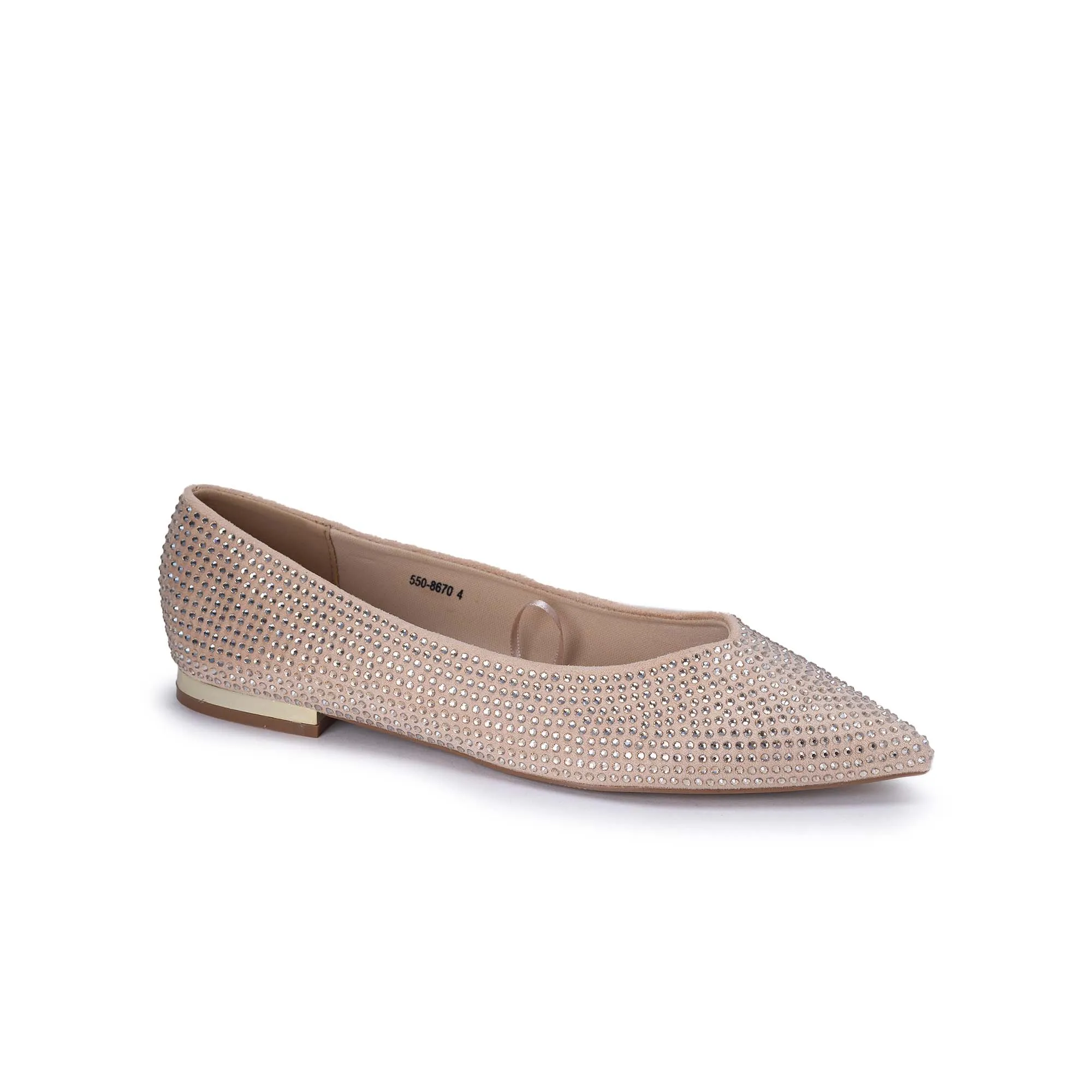 BATA Red Label Women Glitter Pointed Ballet Flats 550X670
