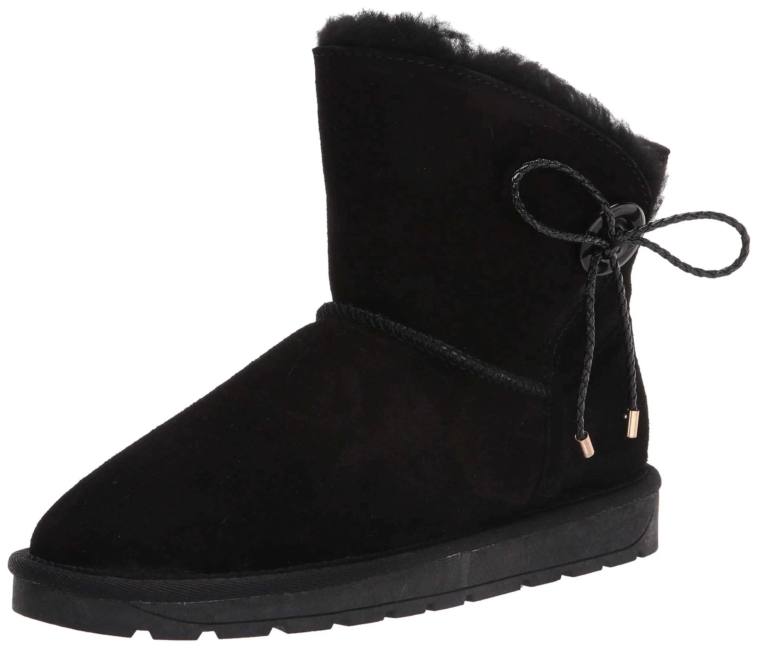 Bayton Women's Ellen Black Size 6 Faux Fur Fashion Boot
