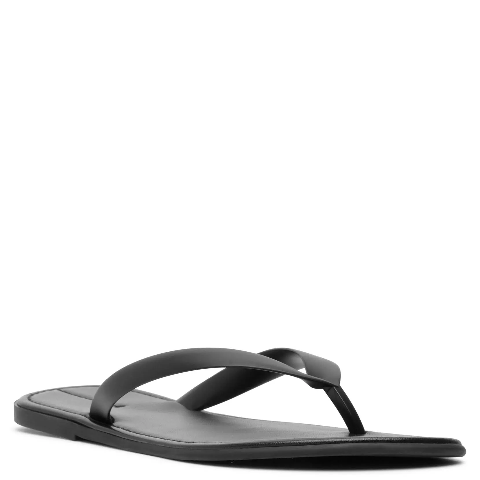Beach black flip flop sandals