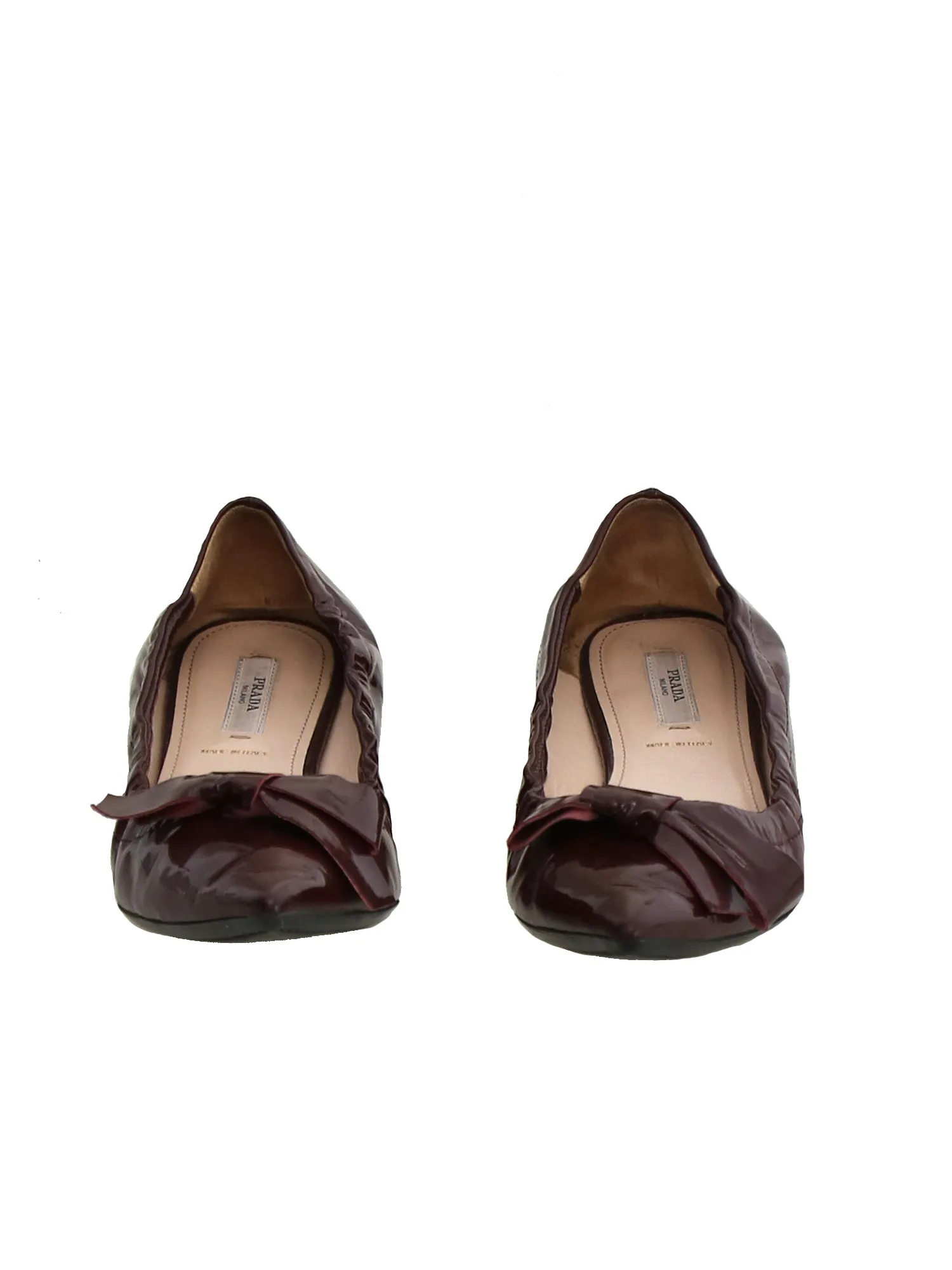 Bow Pointed-Toe Patent Flats