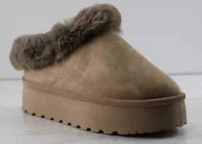 Brigham 33 Women's Slip On Faux Fur Lined Platform Slippers