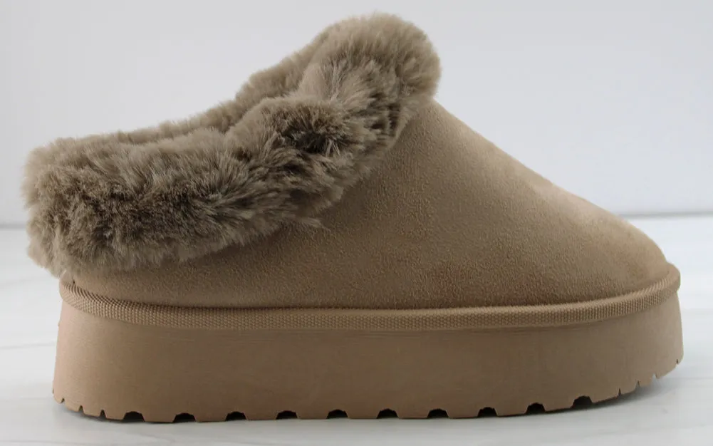 Brigham 33 Women's Slip On Faux Fur Lined Platform Slippers