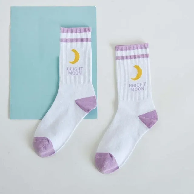 Bright Moon Harajuku Socks