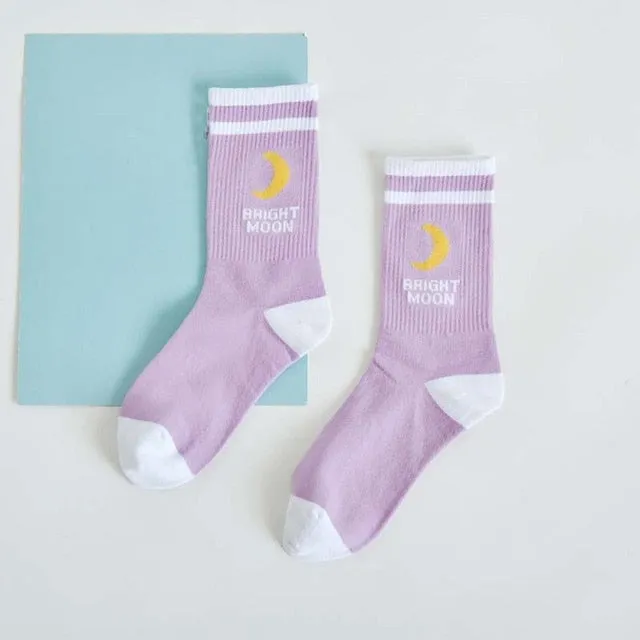 Bright Moon Harajuku Socks