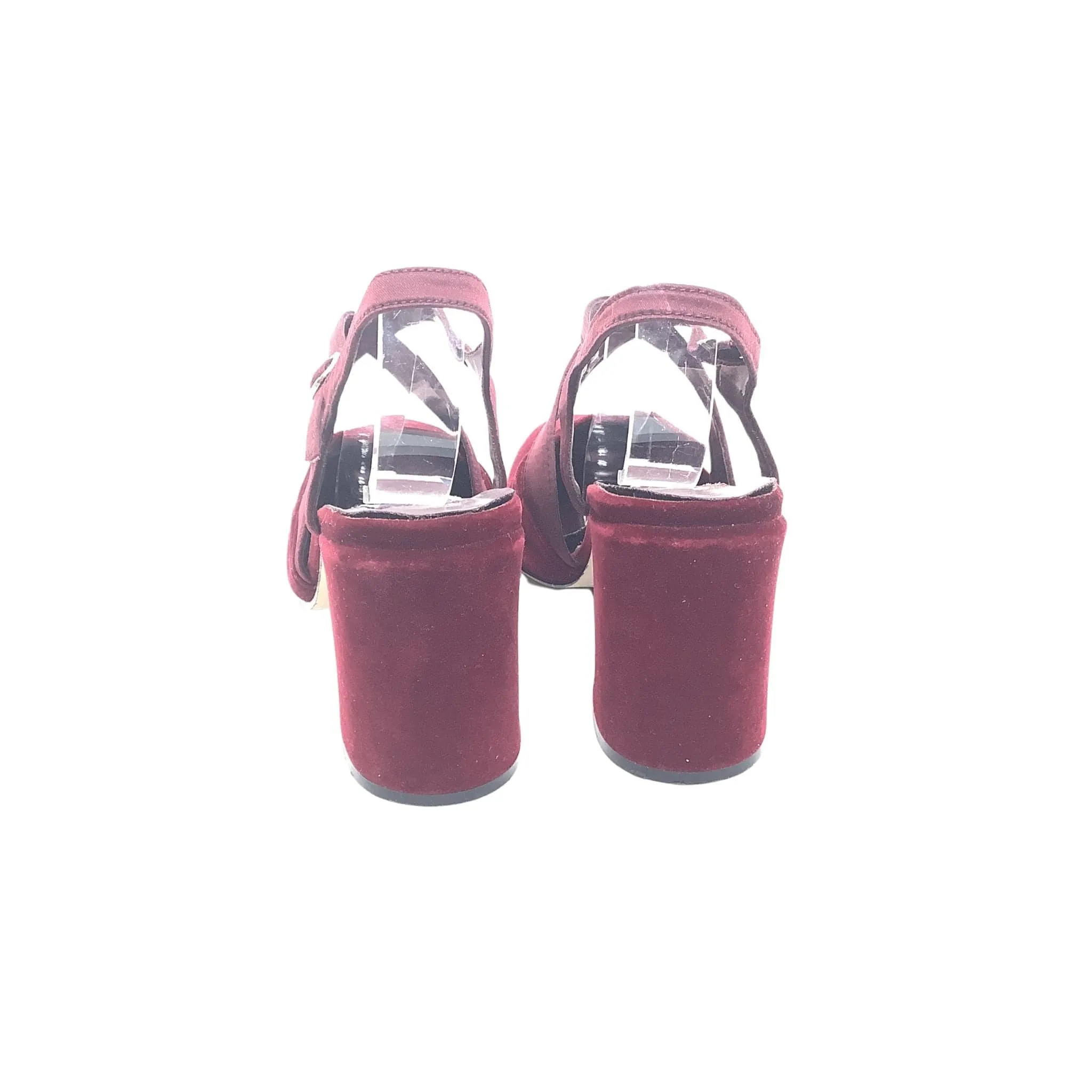 Burgundy Velvet Heels
