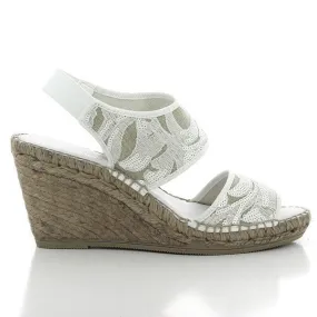 Calzanor 1304 White Slingback Espadrilles