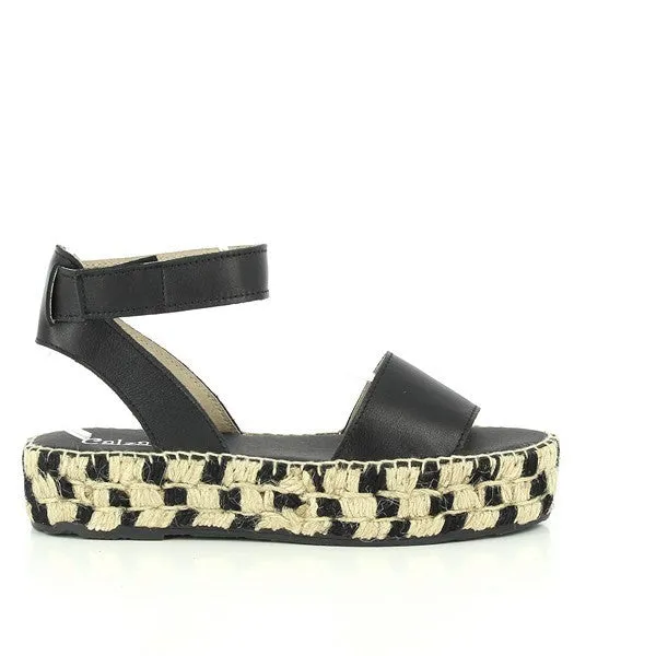 Calzanor 2233 Black Slingback Espadrilles