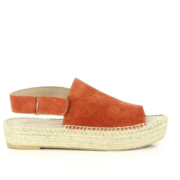 Calzanor 4511PO Orange Slingback Espadrilles
