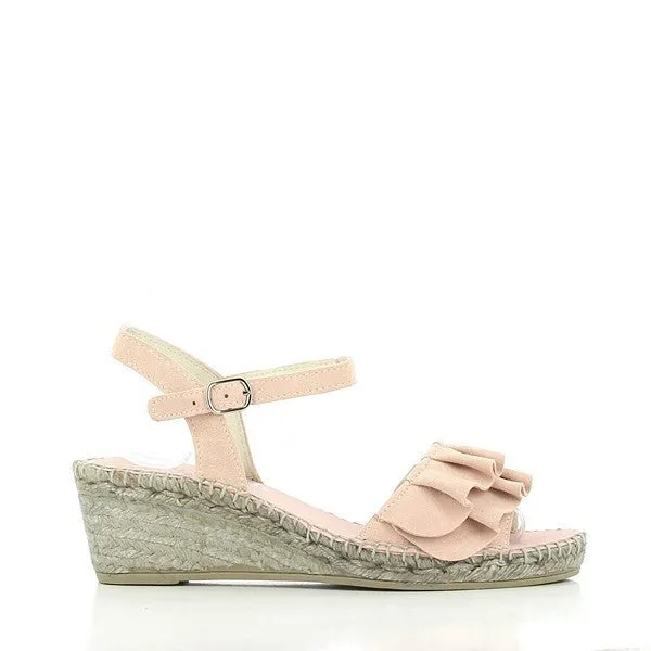 Calzanor 743 Pink Slingback Wedge Espadrilles
