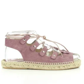 Calzanor 93009PO Pink Lace-Up Espadrilles