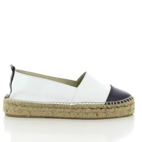 Calzanor 9541PO White & Black Espadrilles