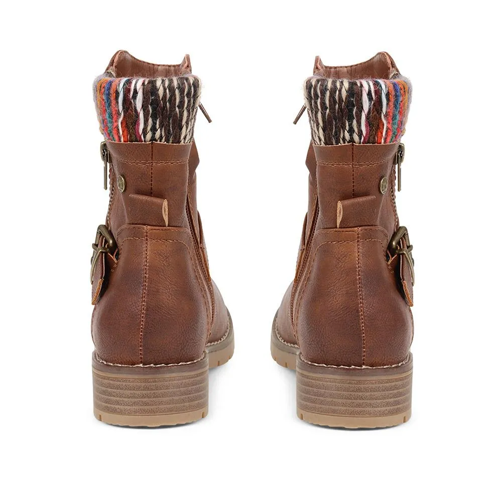 Casual Biker Boots - WBINS38033 / 324 161
