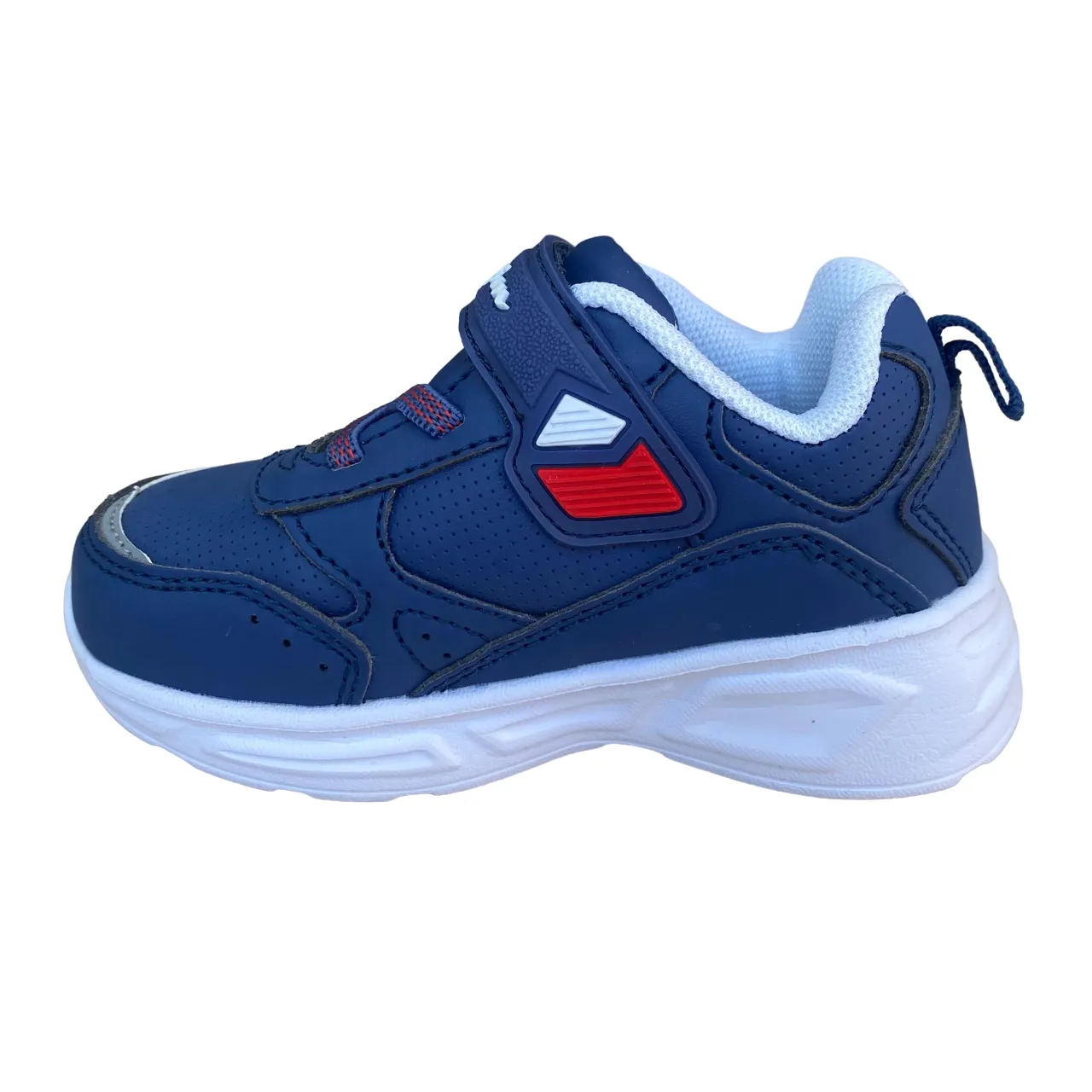 Champion scarpa da ginnastica con laccio elastico e velcro  Low Cut Wave S32129 RBL blu-rosso