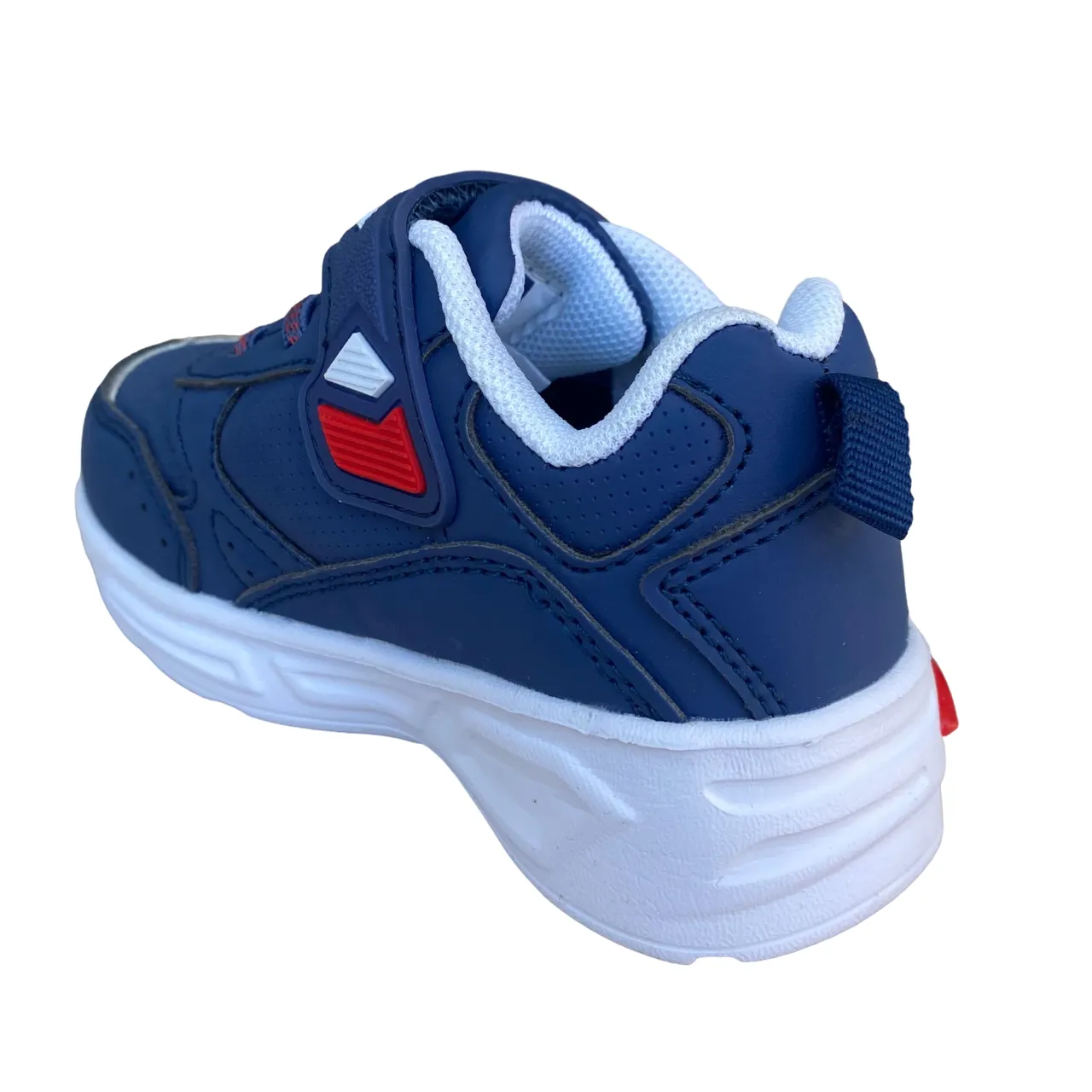 Champion scarpa da ginnastica con laccio elastico e velcro  Low Cut Wave S32129 RBL blu-rosso