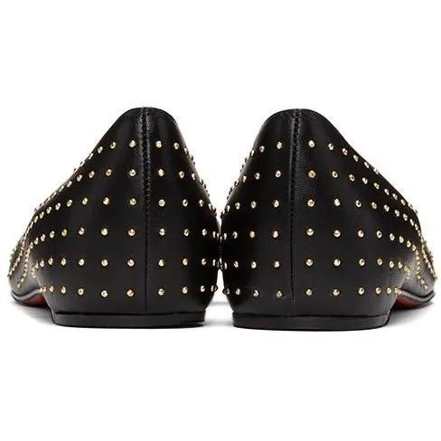 Christian Louboutin Black Studded Iriza Ballerina Flats