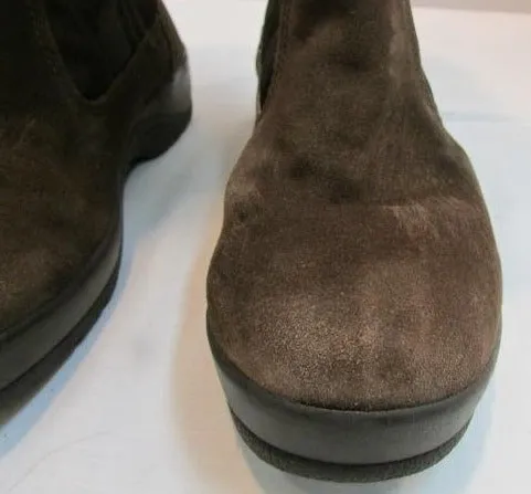 Coach Lesly Brown Canvas, Suede and Fur Boots