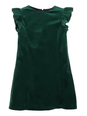 Deluxe Velvet Shift Dress - Green