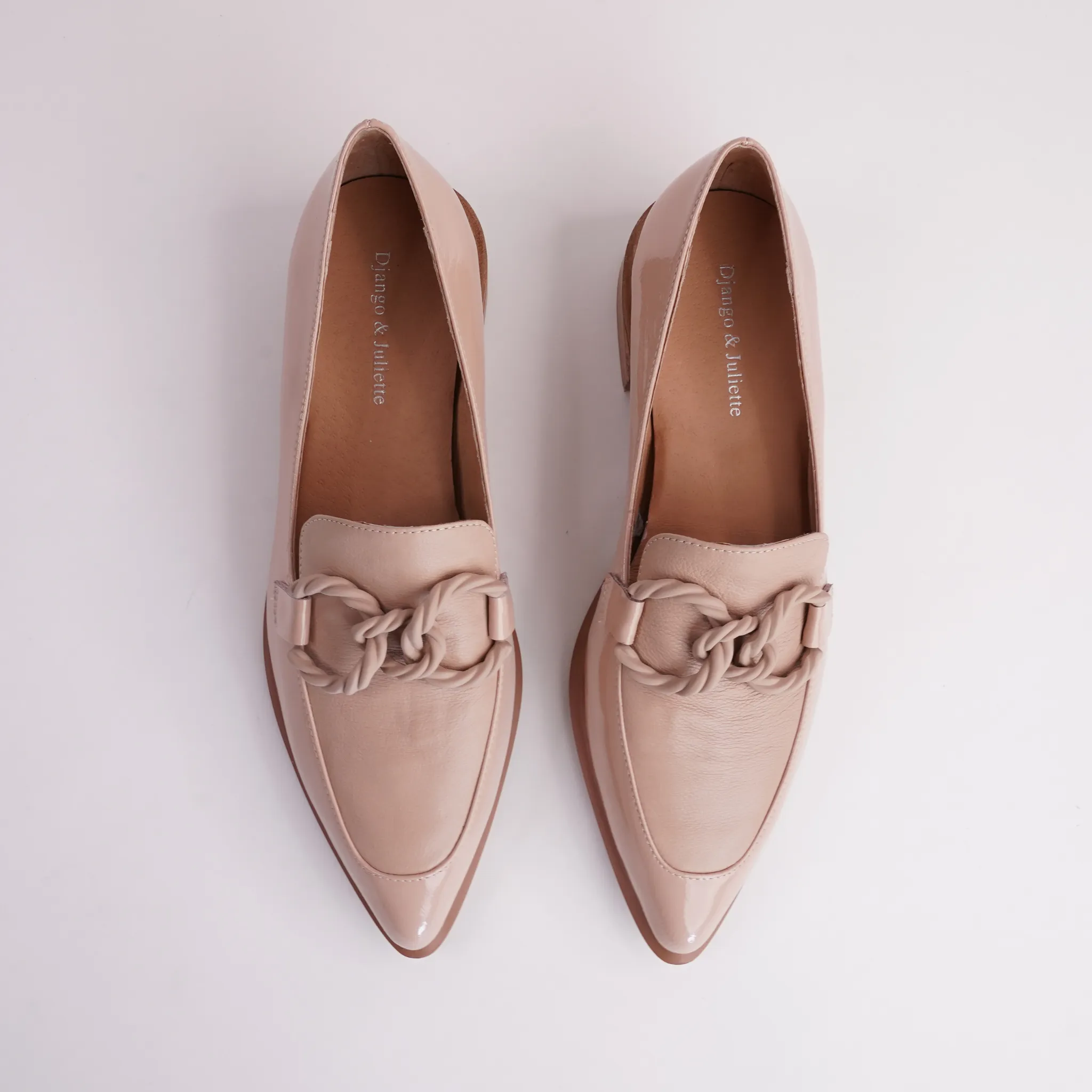 Elgin Cappuccino Patent Leather Loafers