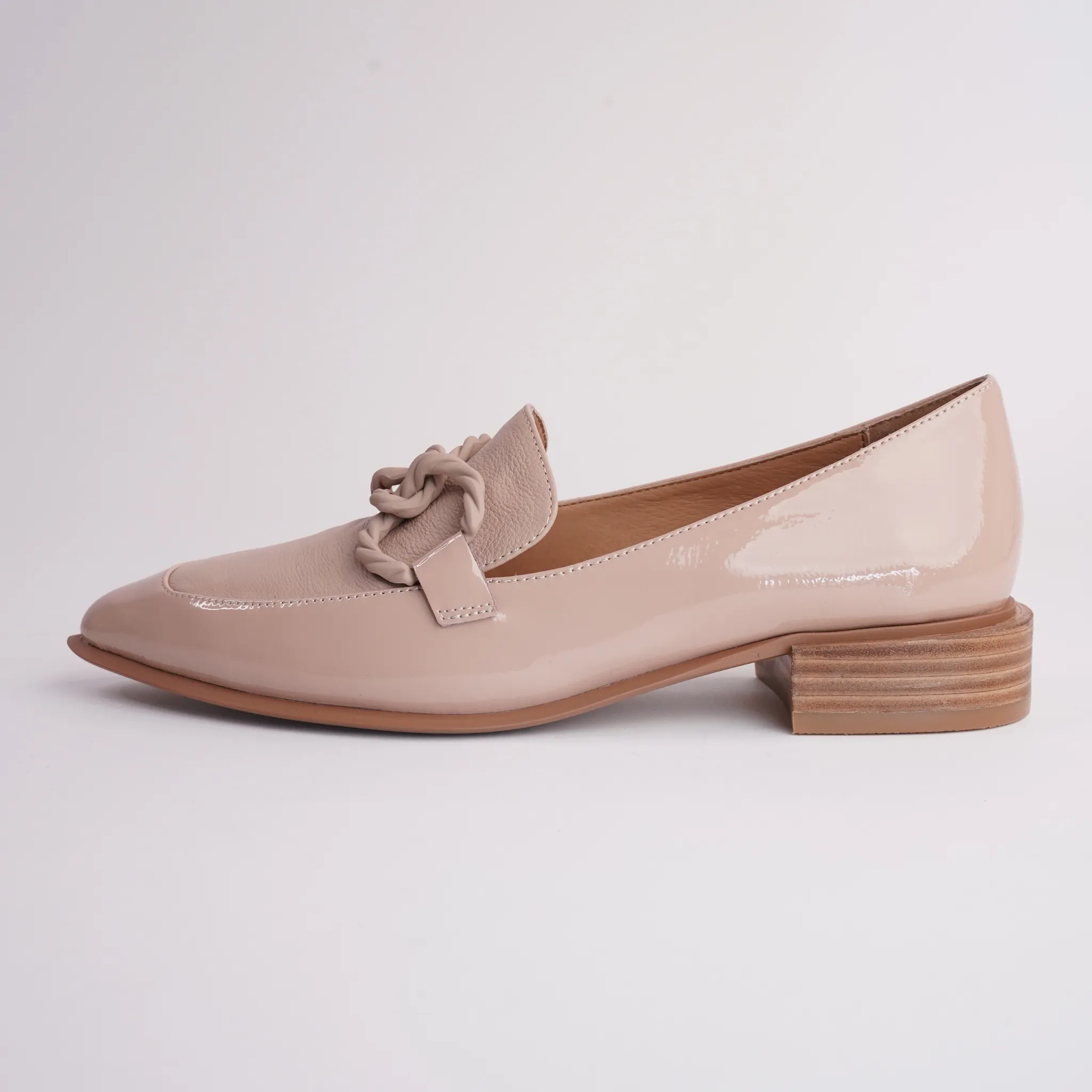 Elgin Cappuccino Patent Leather Loafers