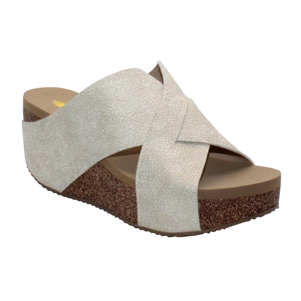 Firefly Metallic Wedge Sandals