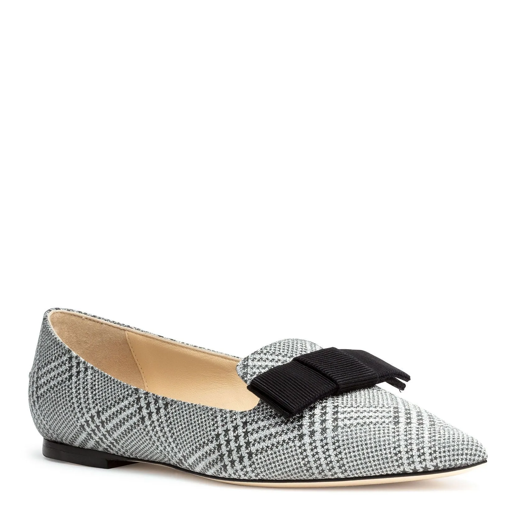 Gala silver glitter flats
