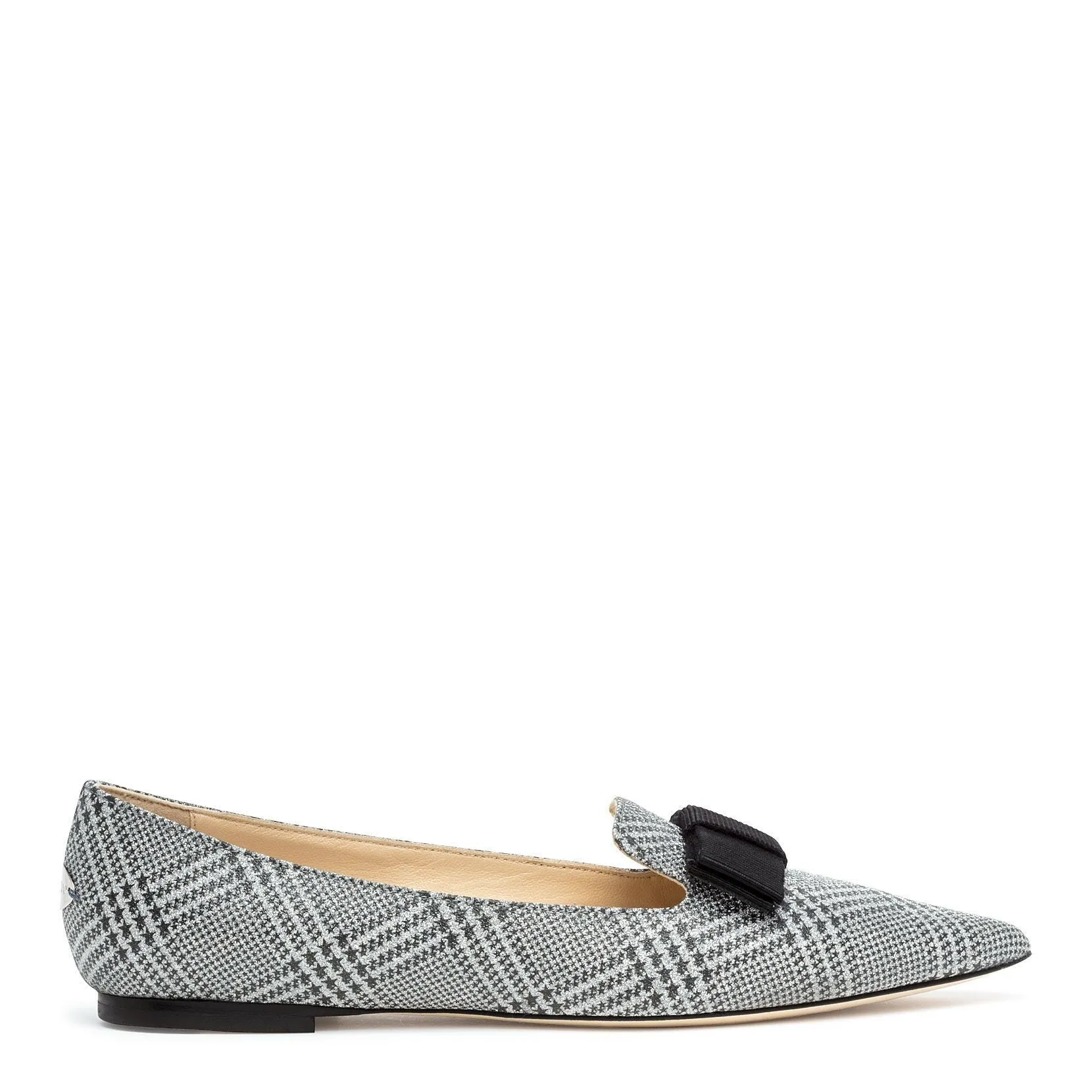 Gala silver glitter flats
