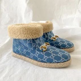 Gucci Merino Wool-trimmed Ankle Boots, 38.5