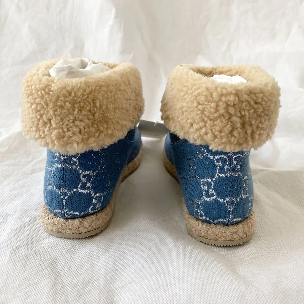 Gucci Merino Wool-trimmed Ankle Boots, 38.5