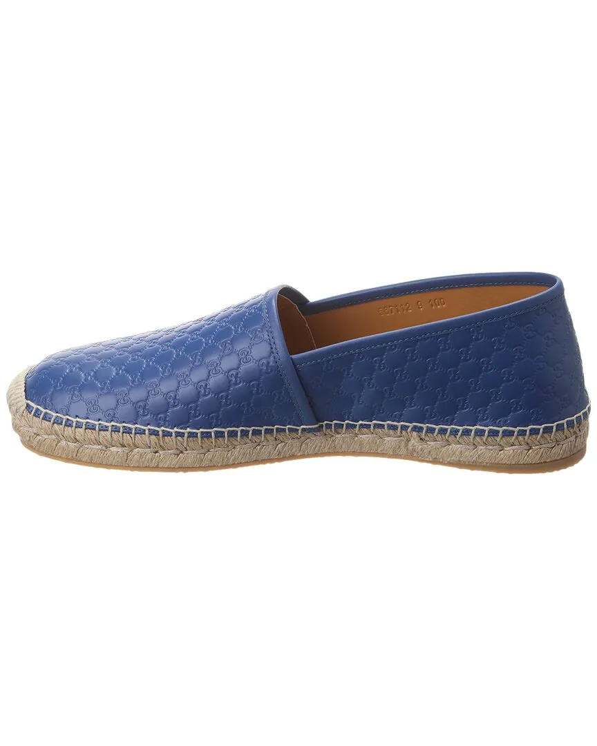 Gucci Microguccissima Leather Espadrille