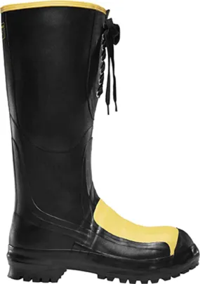 Lacrosse Meta Pac Mens Black Rubber 16in MetG ST Work Boots 12