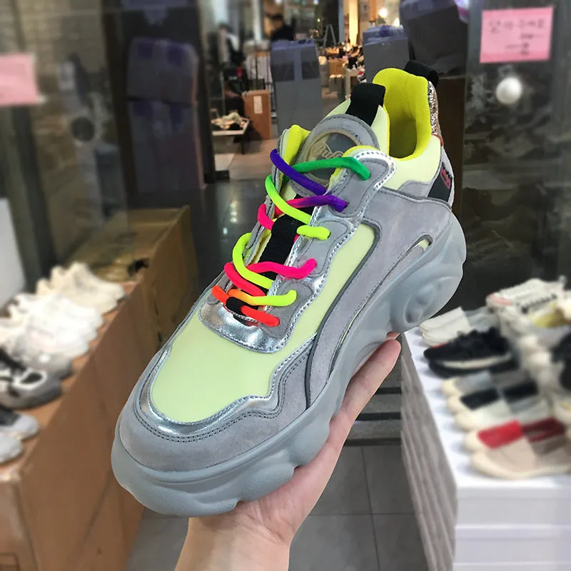 LUXE SEVEN DESIGN CHUNKY TRAINERS IN MULTI