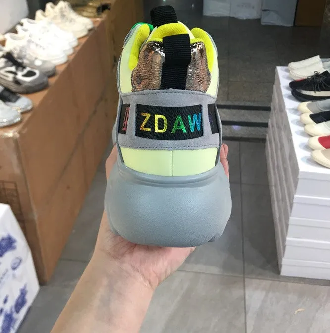 LUXE SEVEN DESIGN CHUNKY TRAINERS IN MULTI