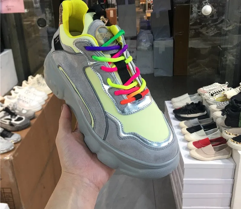 LUXE SEVEN DESIGN CHUNKY TRAINERS IN MULTI