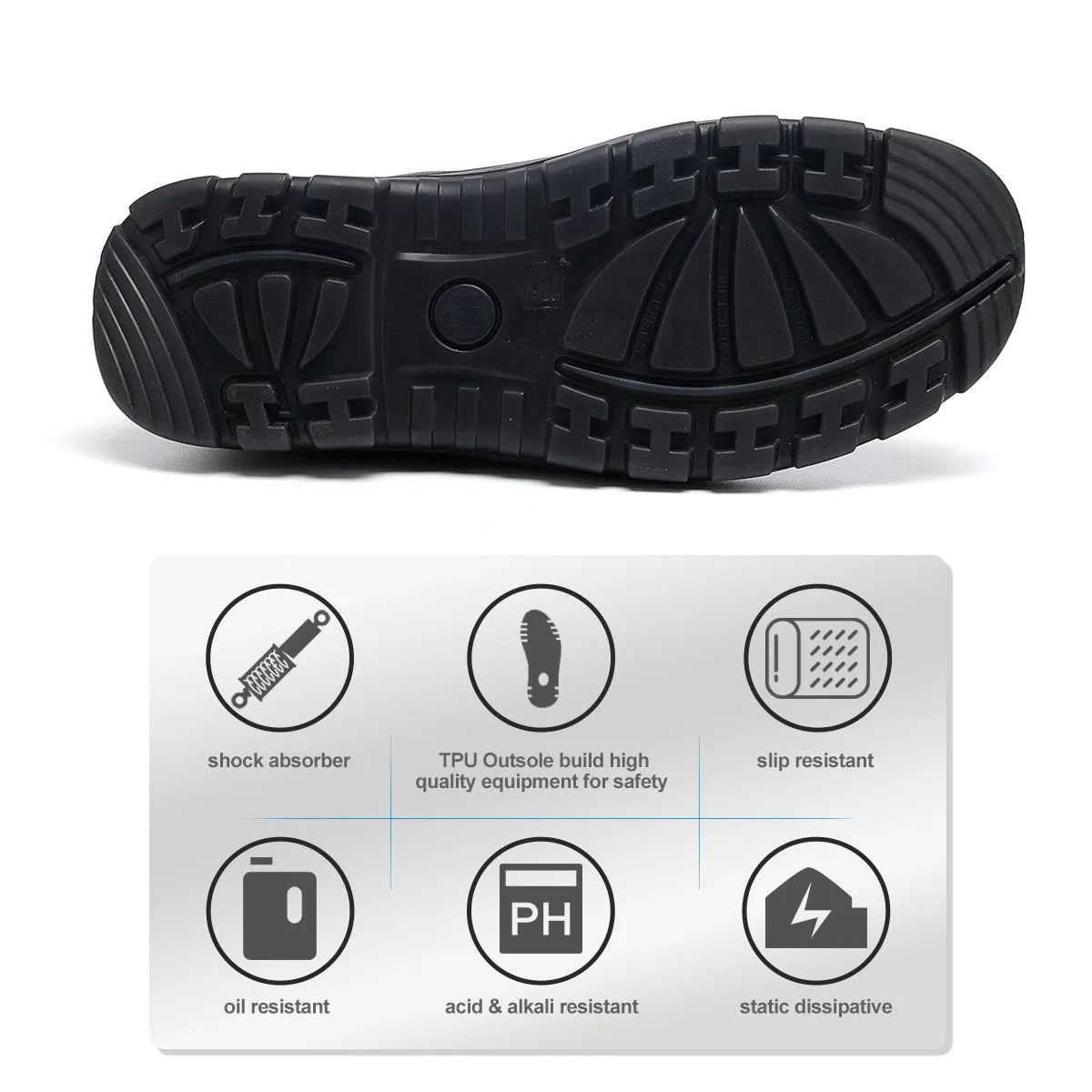 LV 822 Men's Slip-on Work Boots Composite Toe Waterproof Black