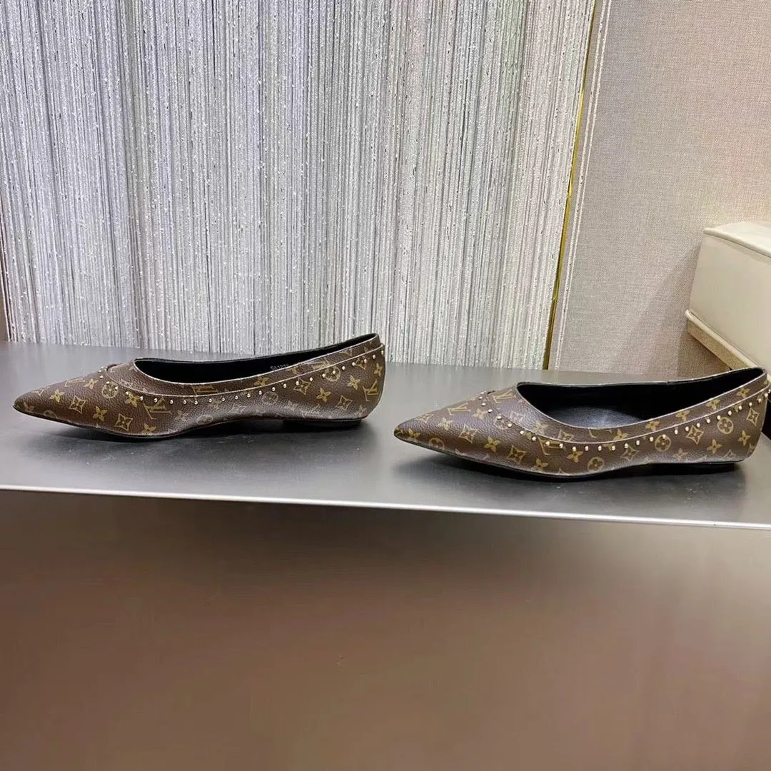 LV Pointed Toe Flats
