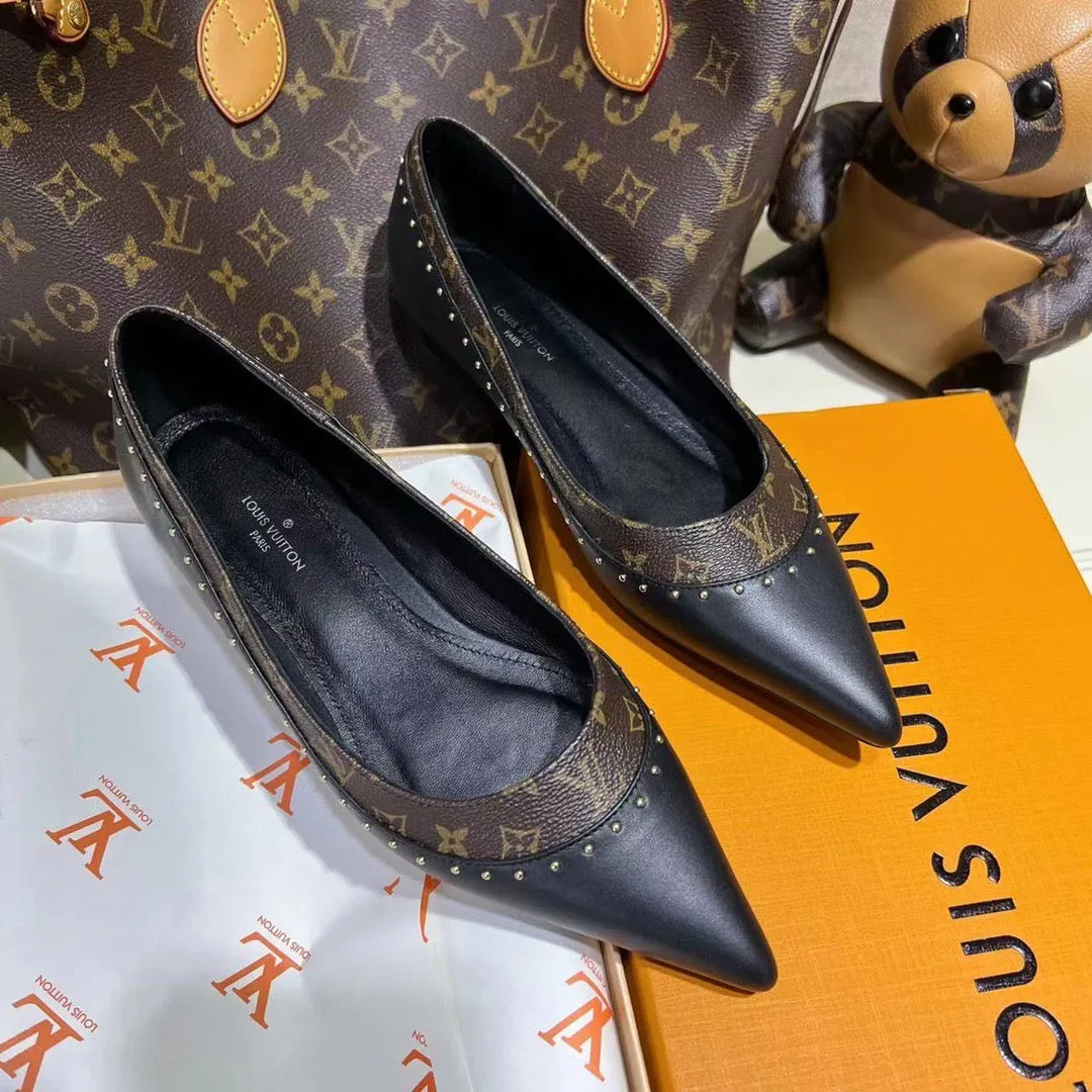 LV Pointed Toe Flats
