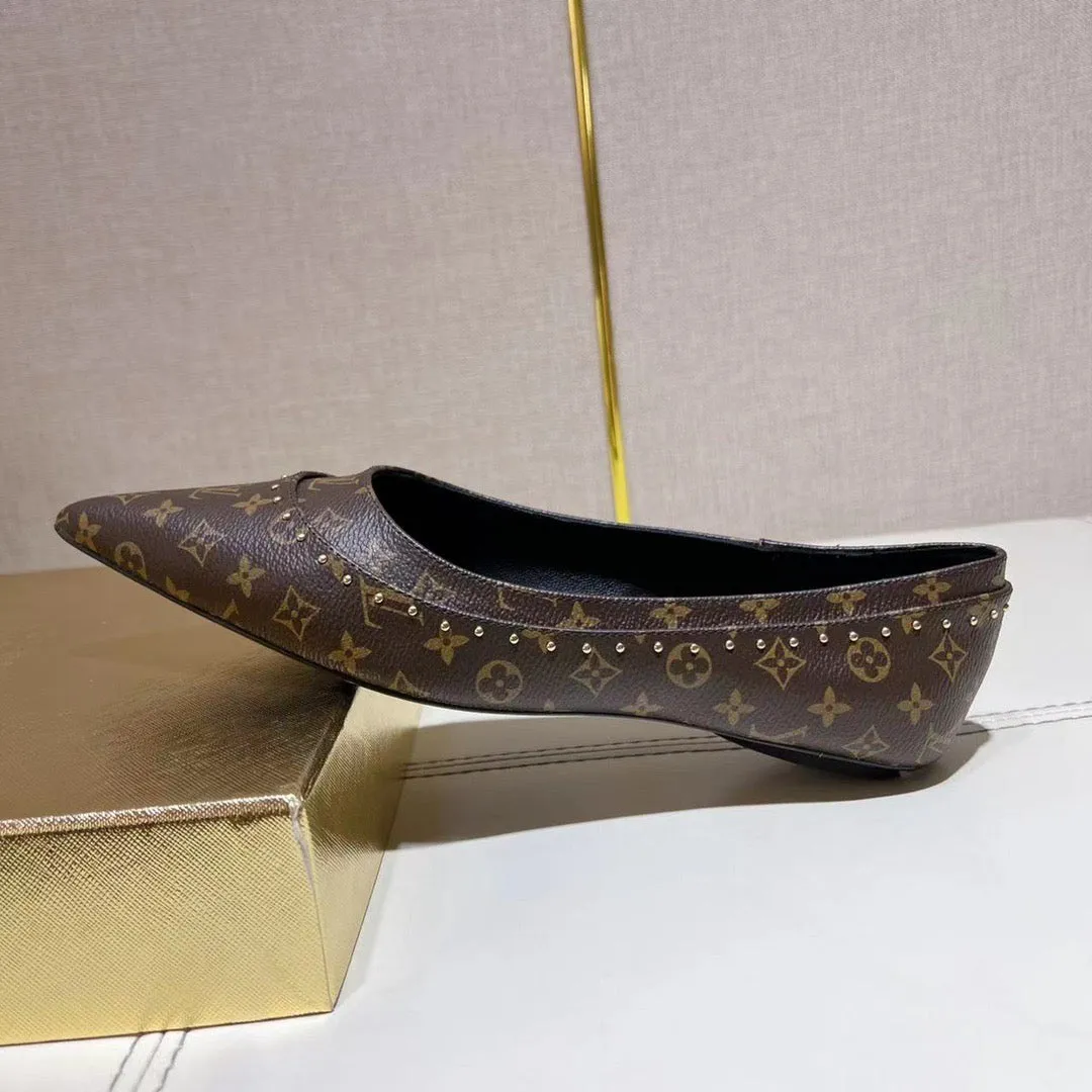 LV Pointed Toe Flats