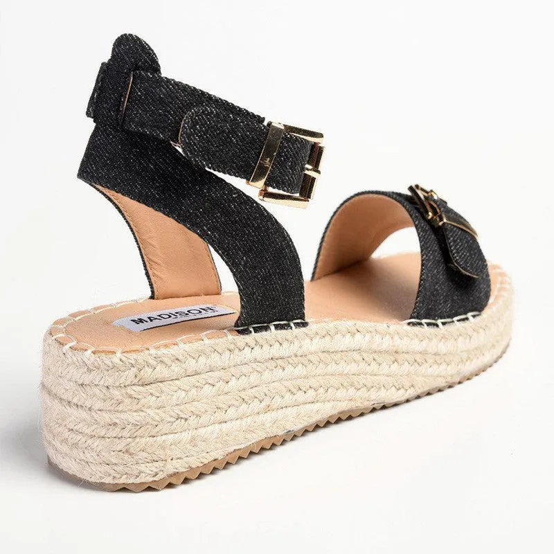 Madison Lettie Fashion Comfort Sandals - Black