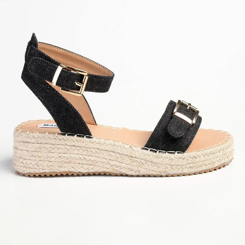 Madison Lettie Fashion Comfort Sandals - Black