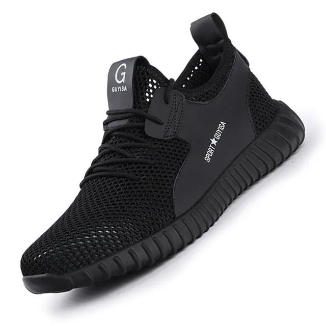 Manlegu Air Mesh Steel Toe Work Shoes Breathable  Safety Lightweight Puncture-Proof Safety Boots